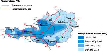 Austria Climate map