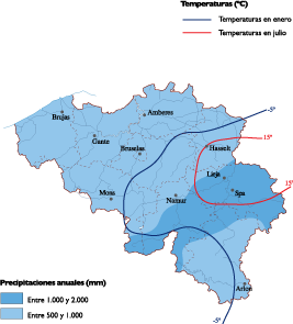 Belgium Climate map