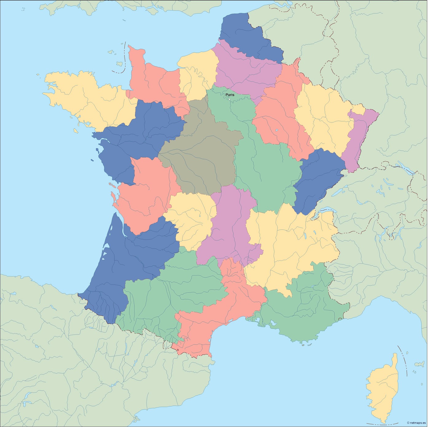 France vector map preview