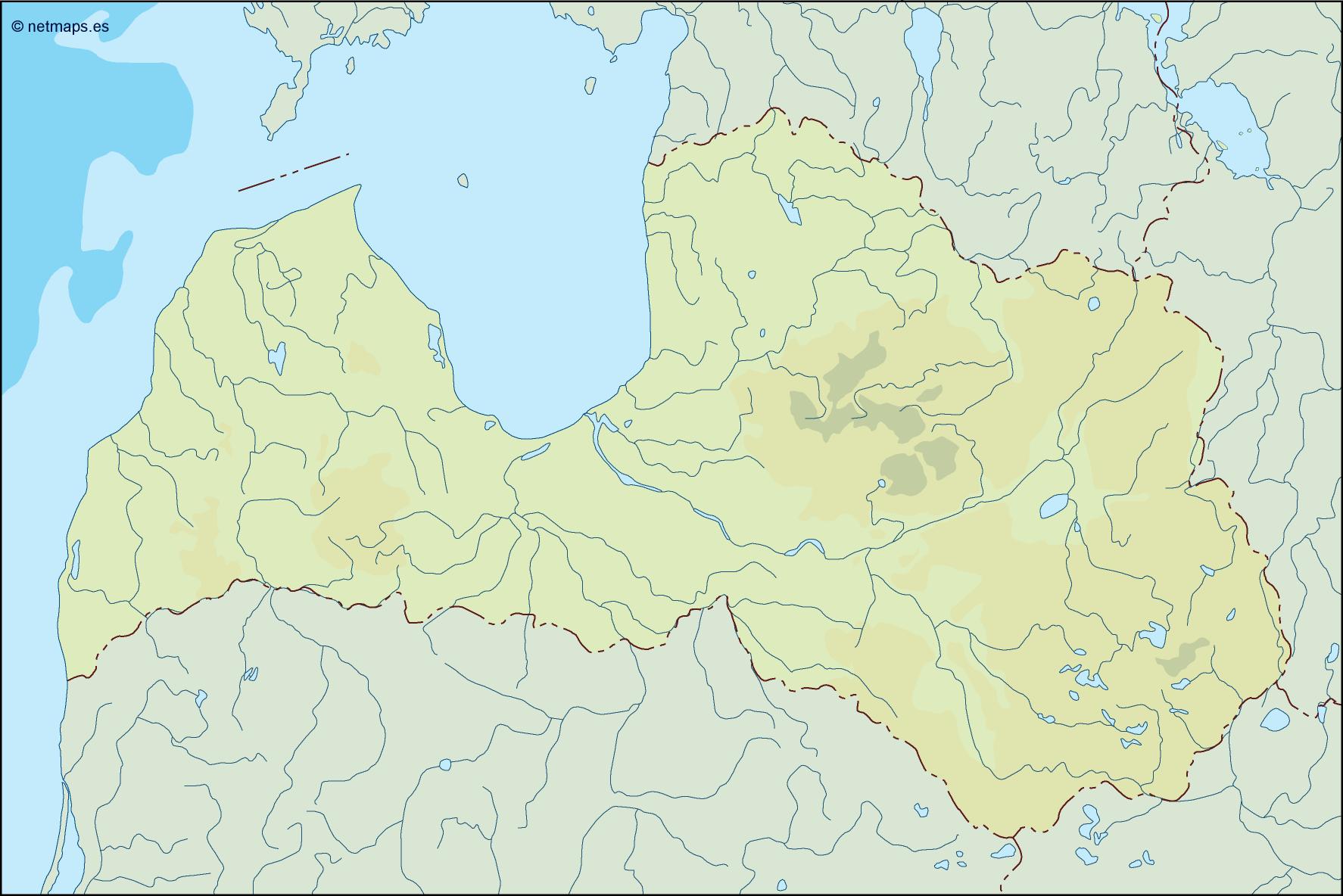 latvia illustrator map