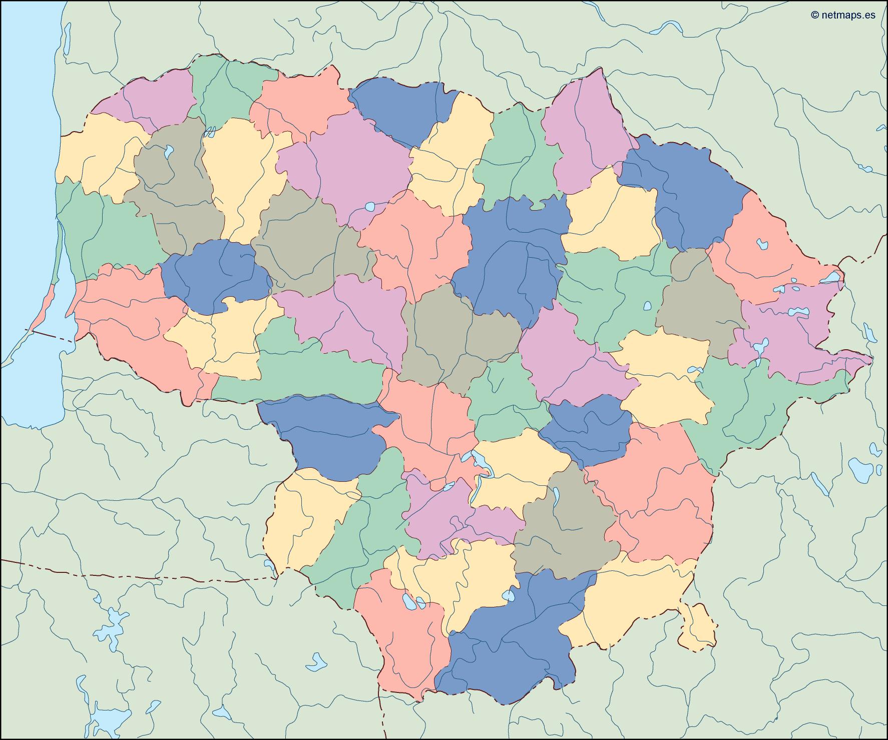 lithuania blind map