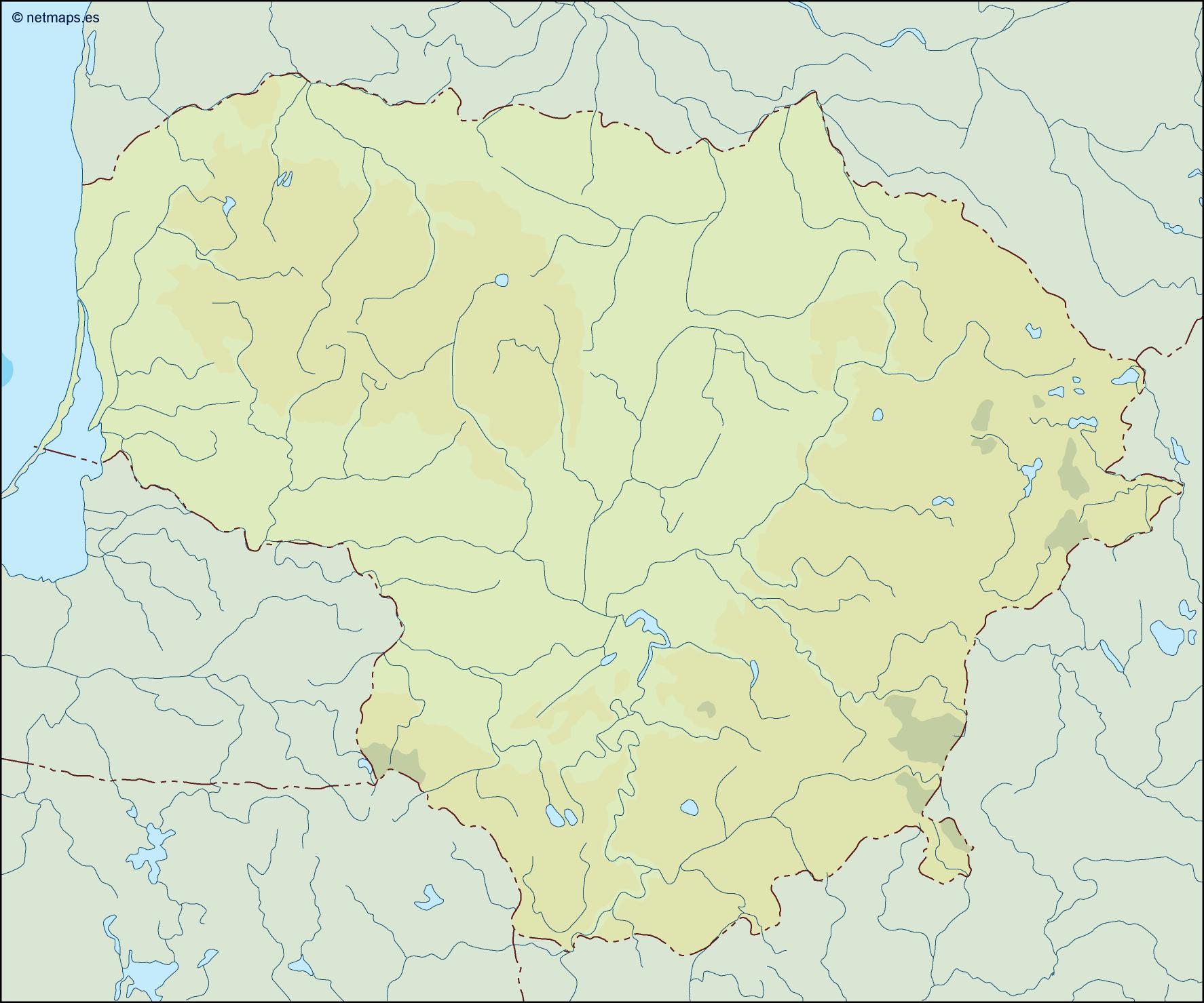lithuania illustrator map