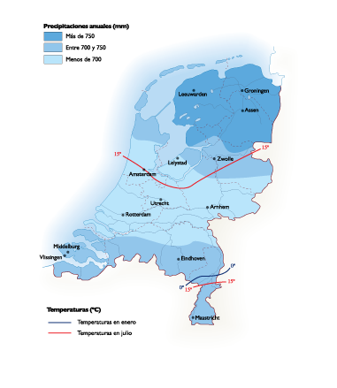 Netherlands Climate map