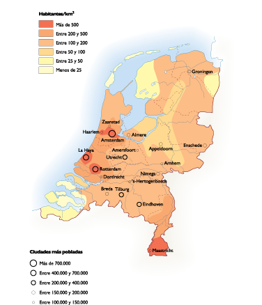 Netherlands Population map