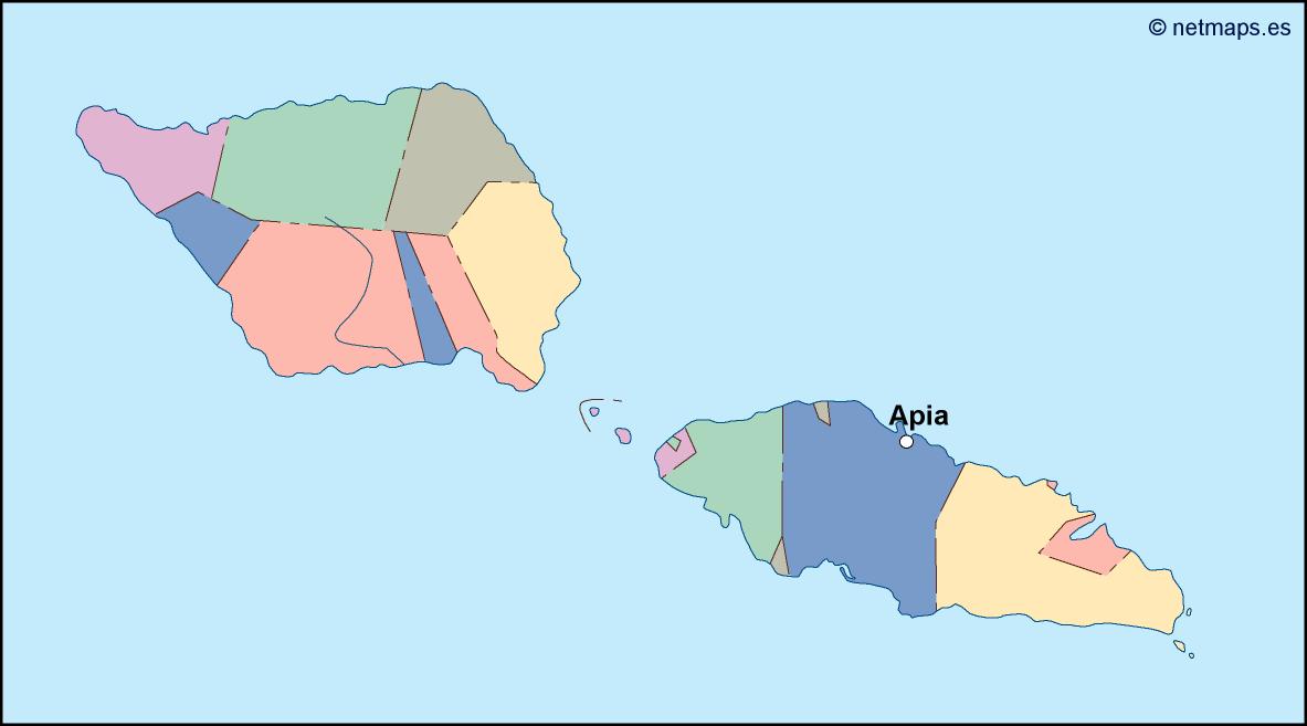 samoa vector map