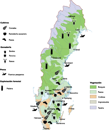 Sweden Agricultural map