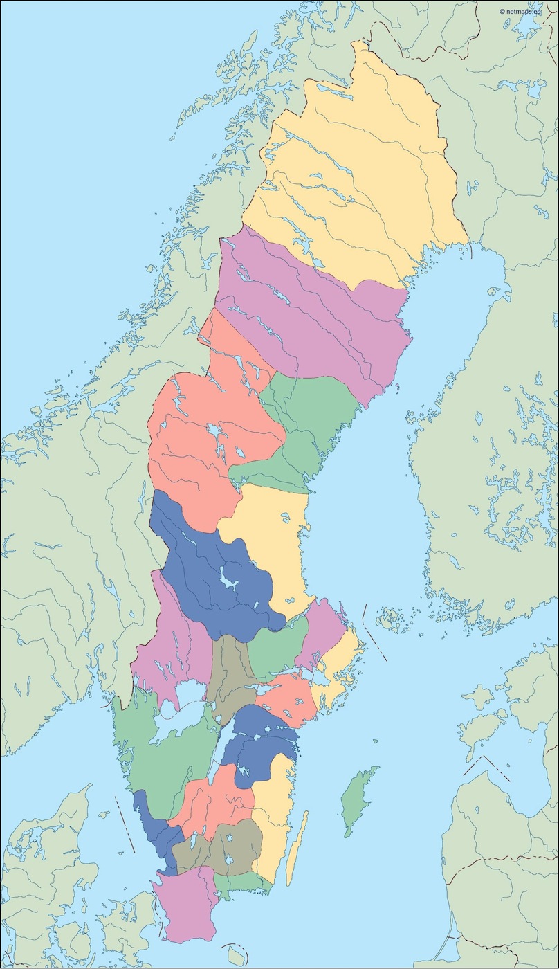 sweden blind map