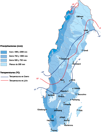 Sweden Climate map