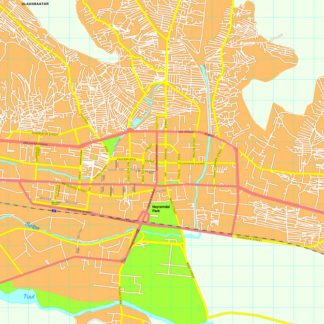 Ulan Bator On Map Ulan Bator Map | Vector Maps Files Illustrator To Download