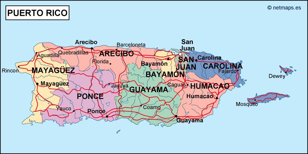 Puerto Rico Political Map Order And Download Puerto Rico Political Map Puerto Rico Political Map