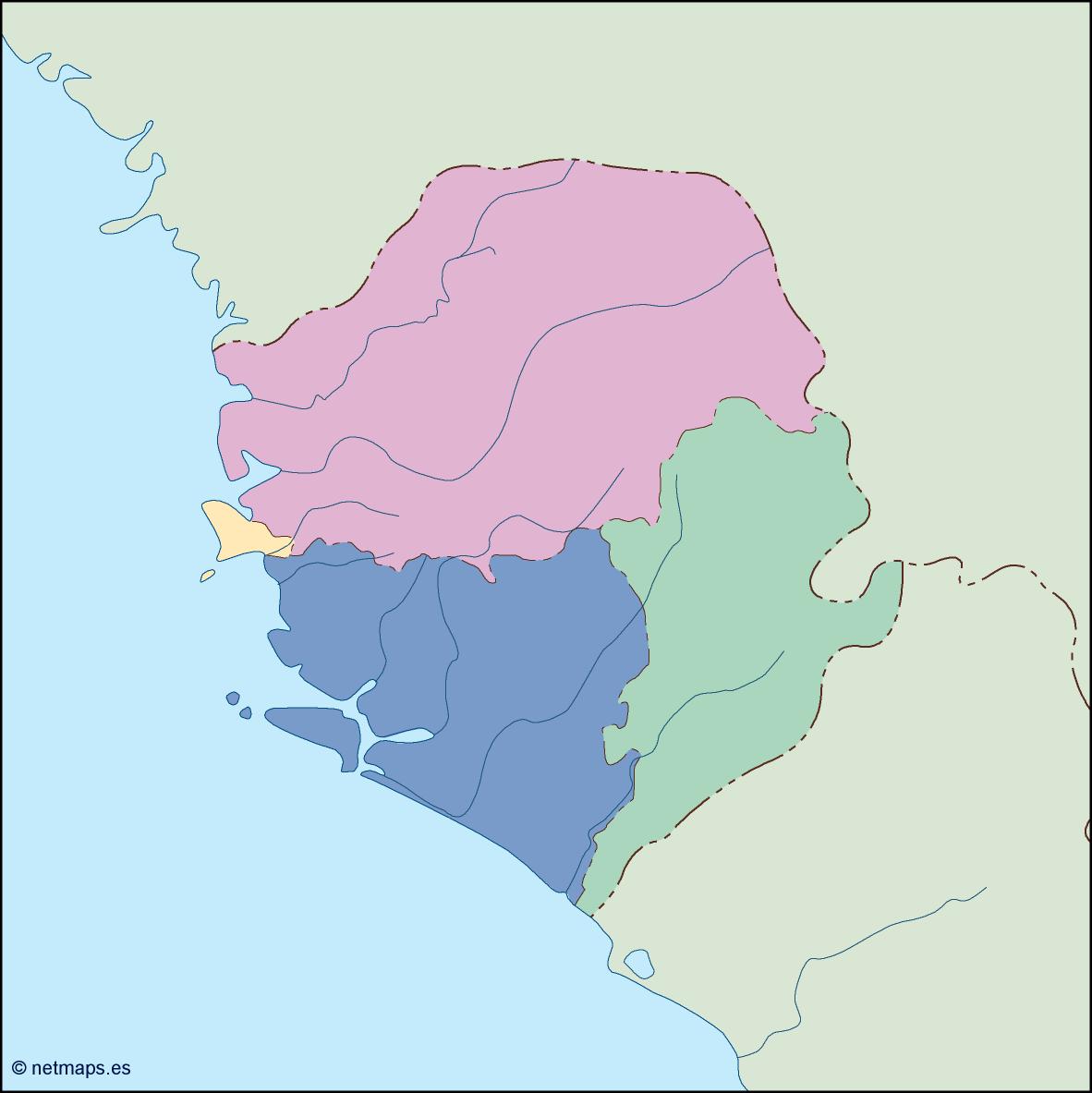 Sierra Leone Vector EPS Maps Vector Maps Files Illustrator To Download Sierra Leone Blind Map 