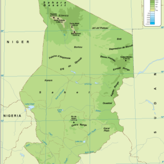 Chad Physical Map Order And Download Chad Physical Map Chad Physical Map 324x324 