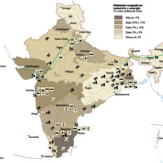 India Economic map | Vector maps files Illustrator to download